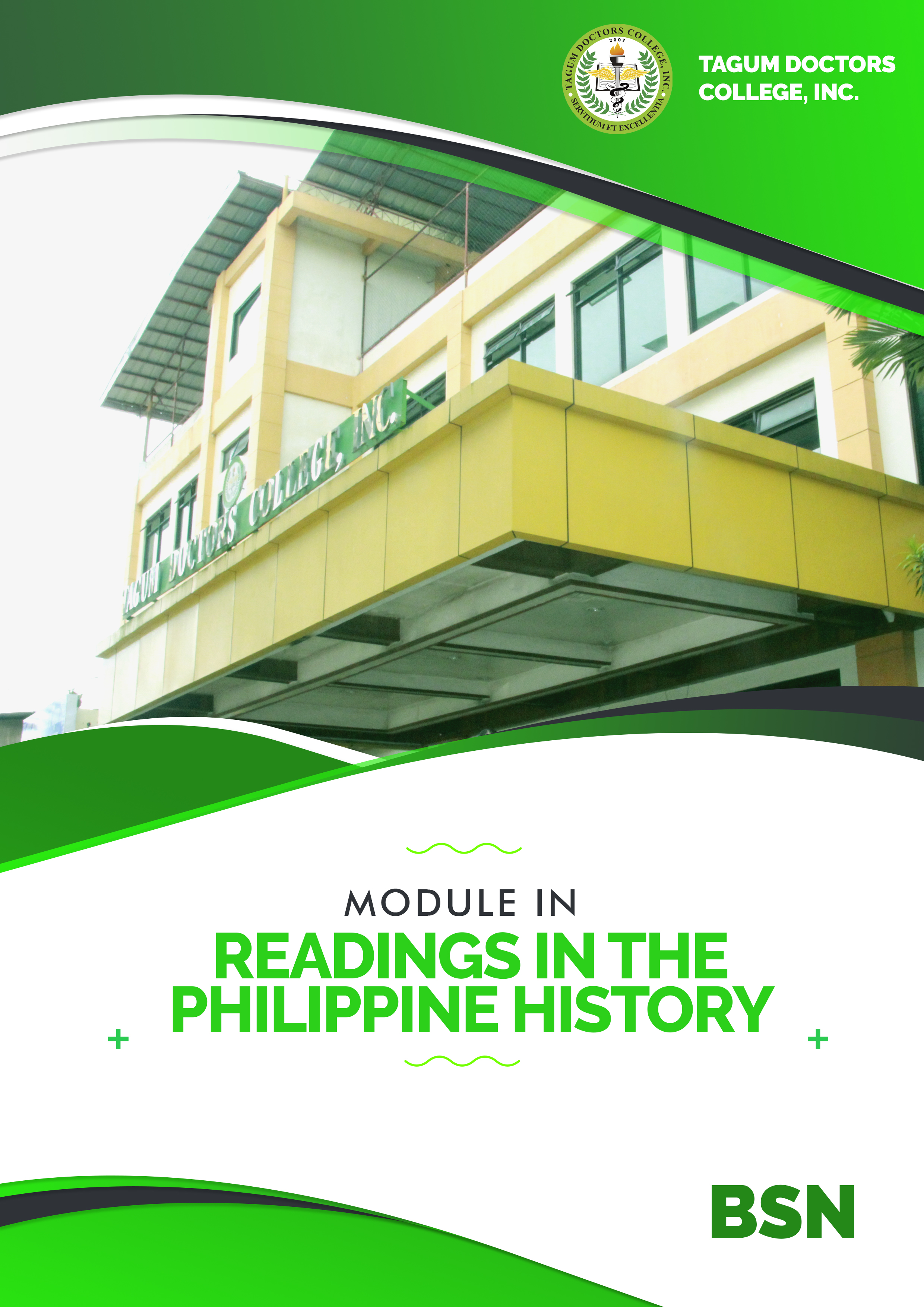Readings in the Philippine History in Filipino - BSN 1-E